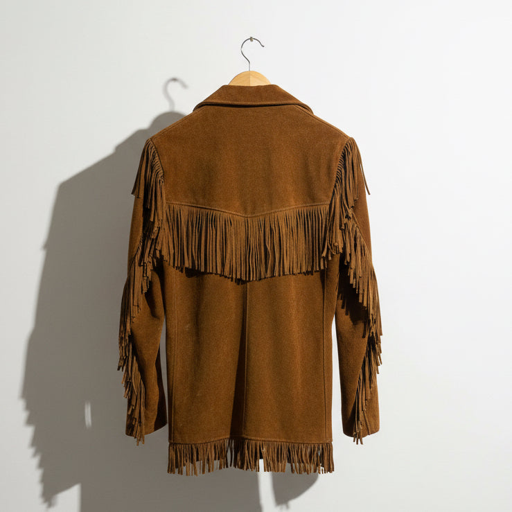 Vintage Schott Western Brown Fringe Jacket Men’s Size S