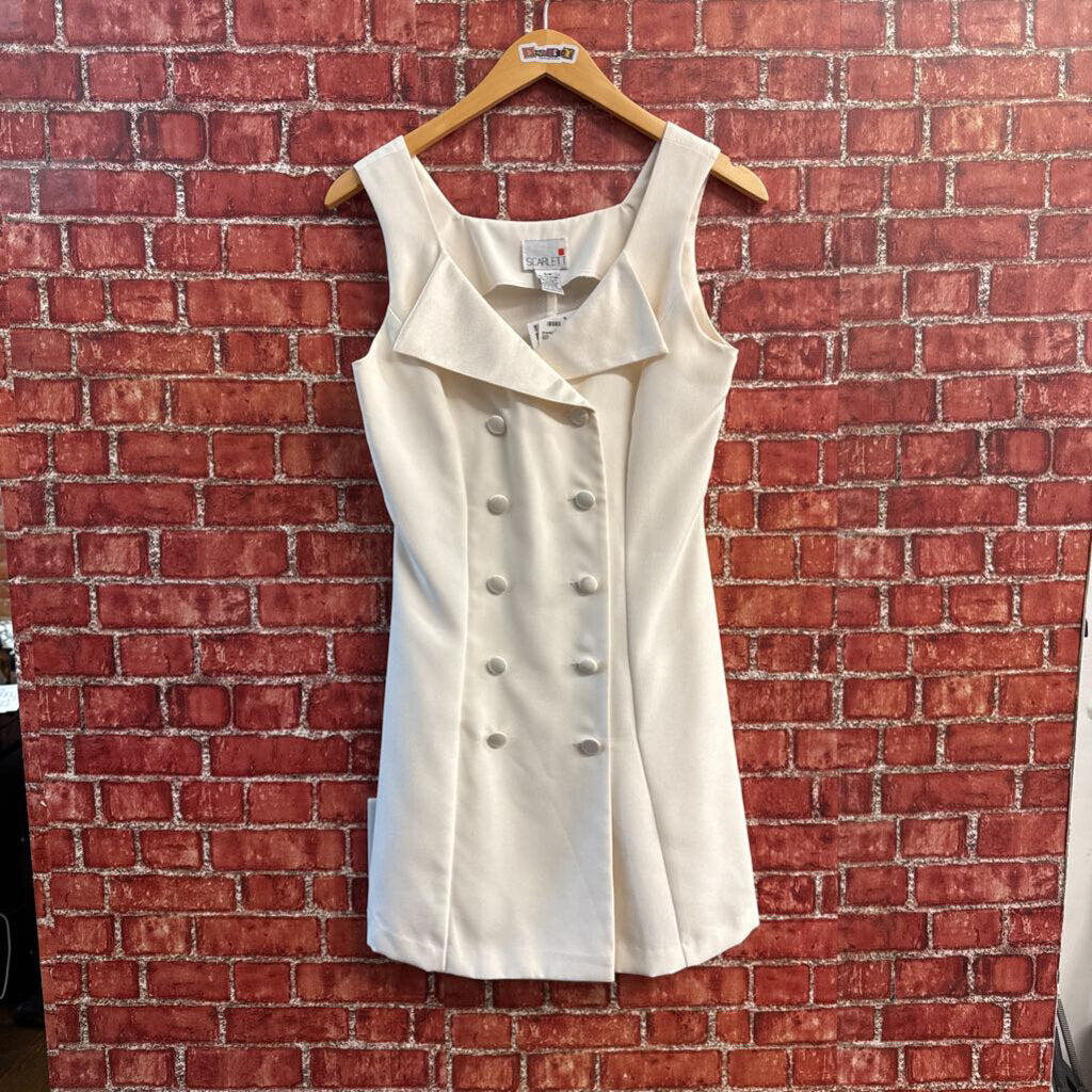 Vintage Scarlett White DB Vest Size 3/4