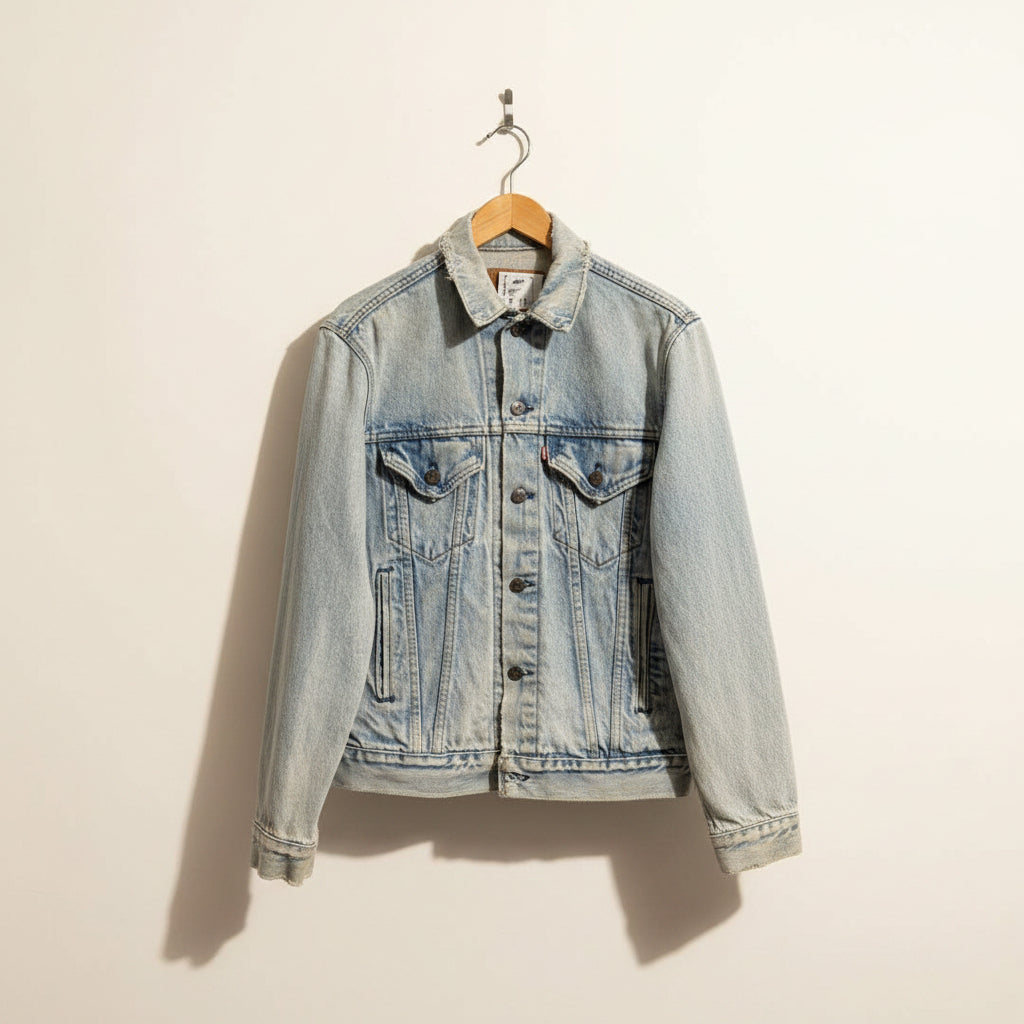 Vintage Levis 80s Blue Faded Denim Jacket Men’s Size S