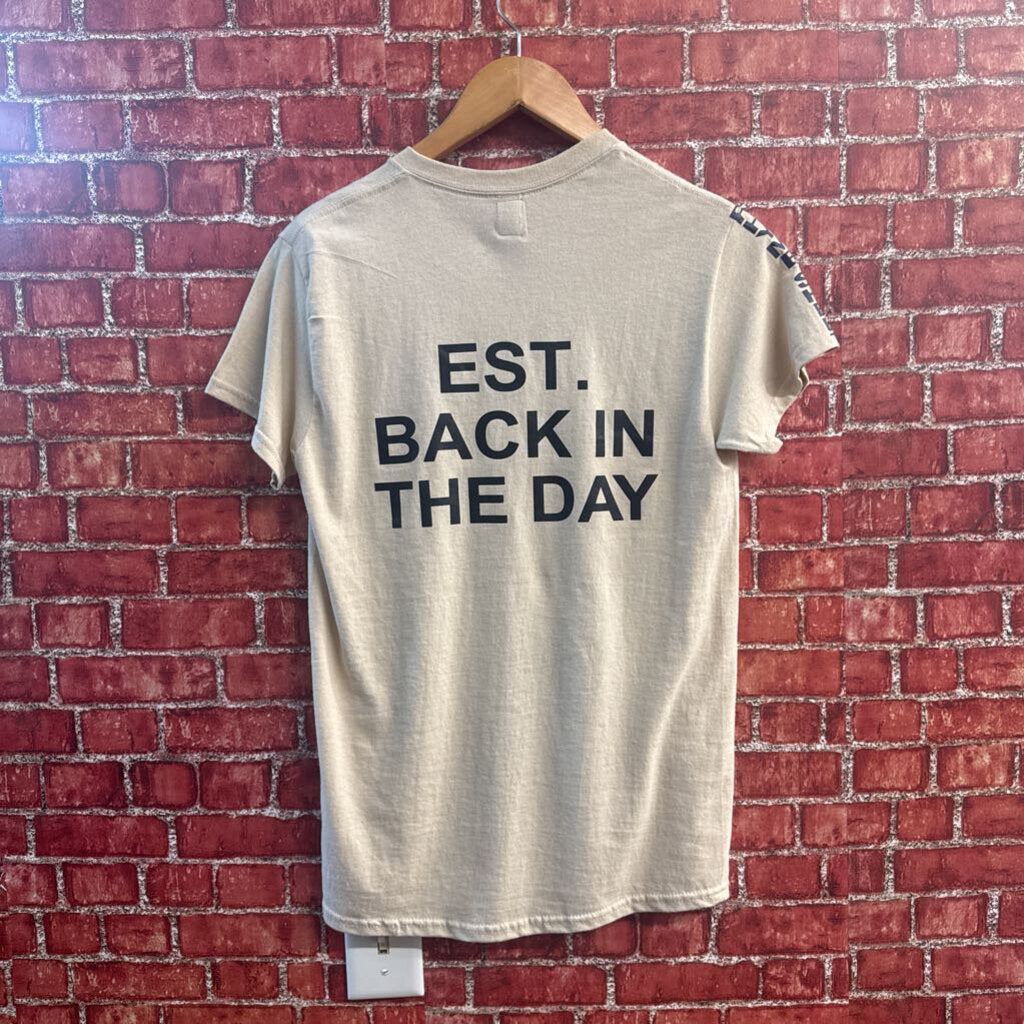 Rhyme Sheet t-shirt with words Beige size S