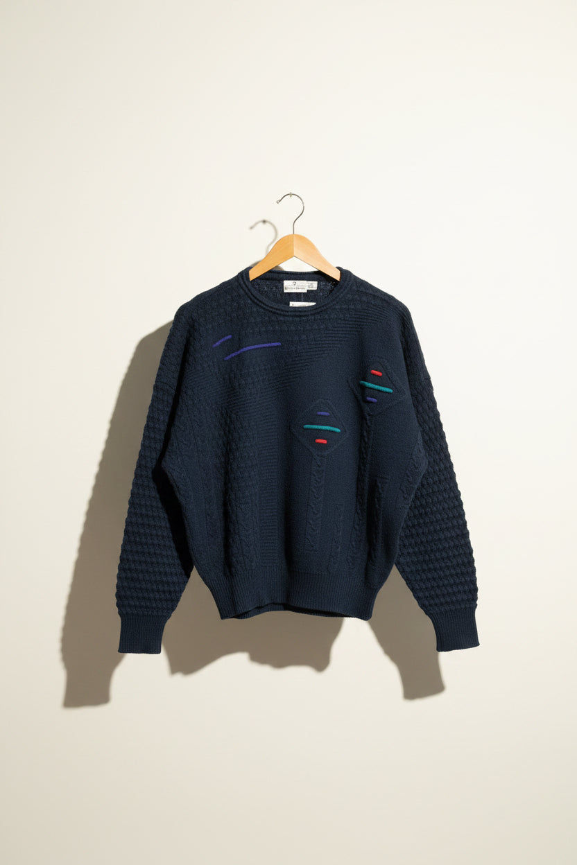 Vintage Neiman Marcus Blue Knit Sweater Men’s Size M