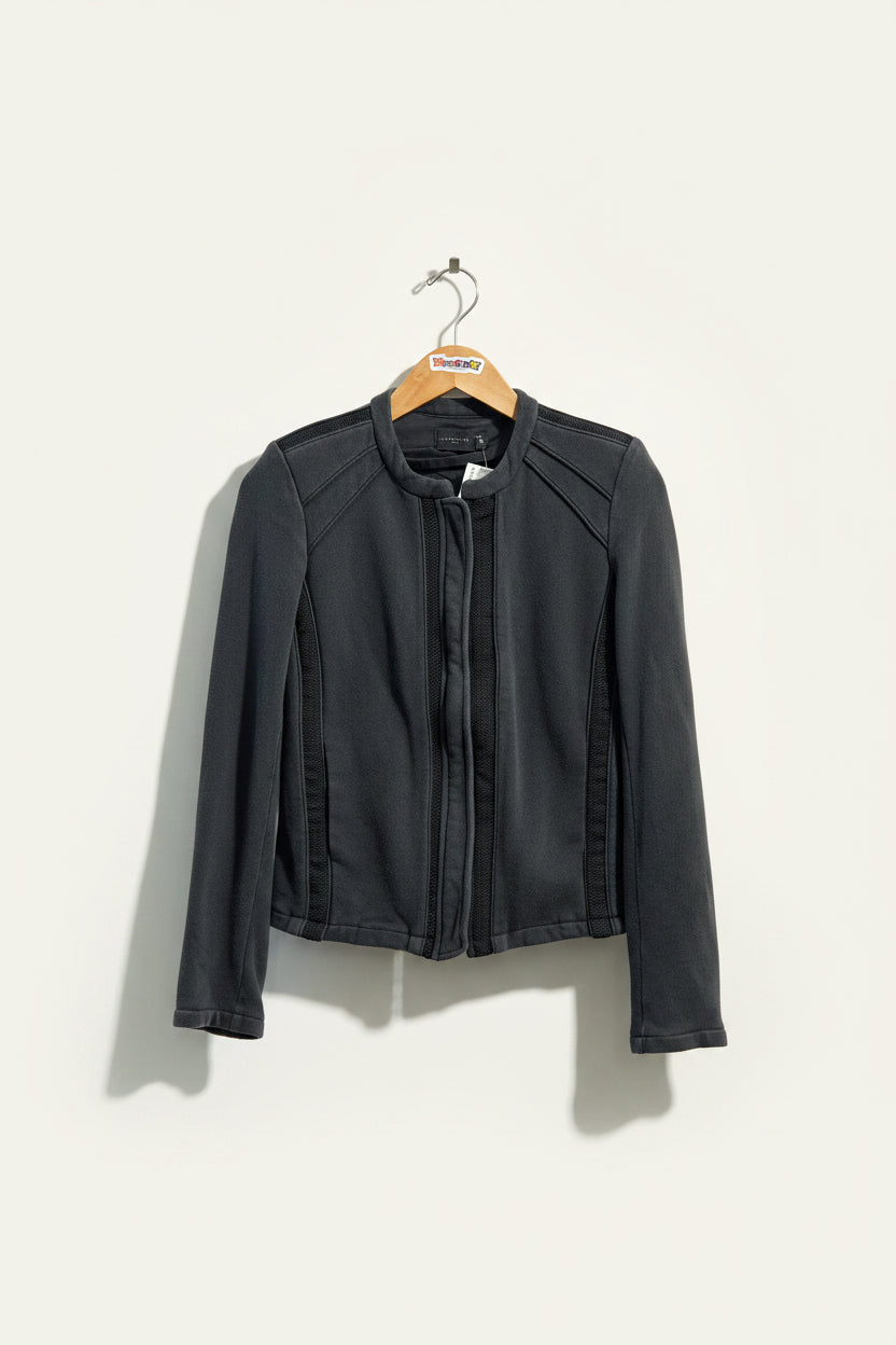 Liebeskind Berlin Jacket Cotton Mesh Trim Black Ladies Size 36/S