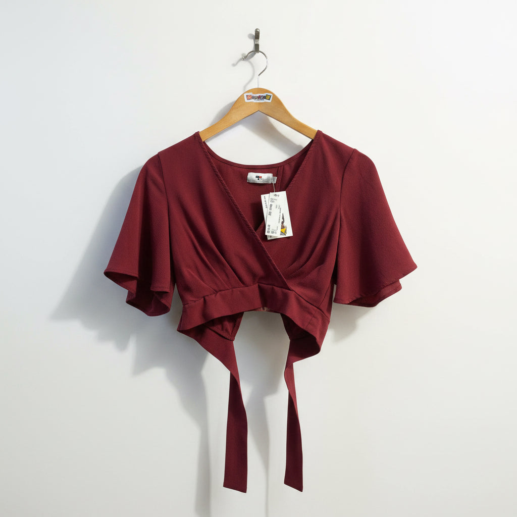 Temt Red Back Tie Top Ladies Size 8