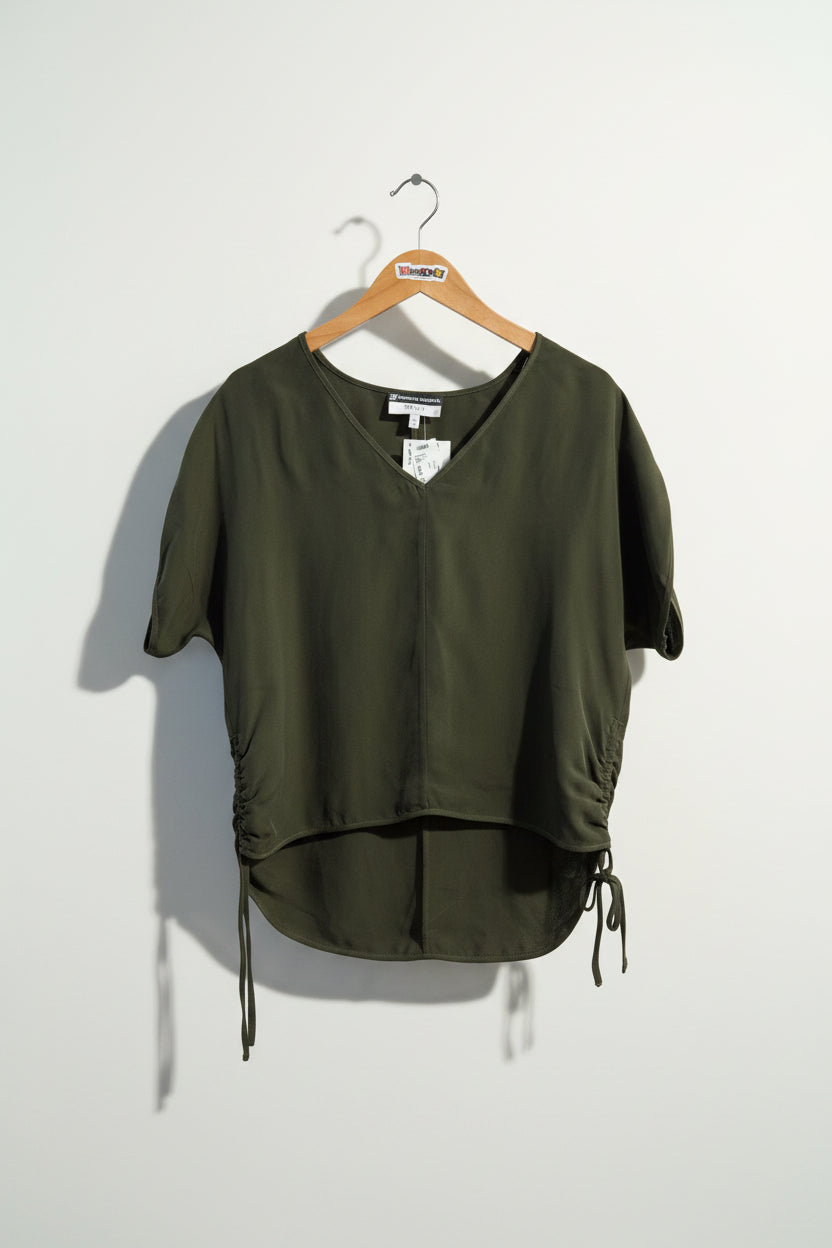 Milly Green Silk Top Ladies Size S