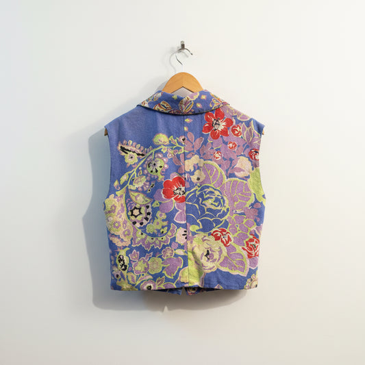 Vintage Gianni Versace Silk Multi Color Vest Size 38