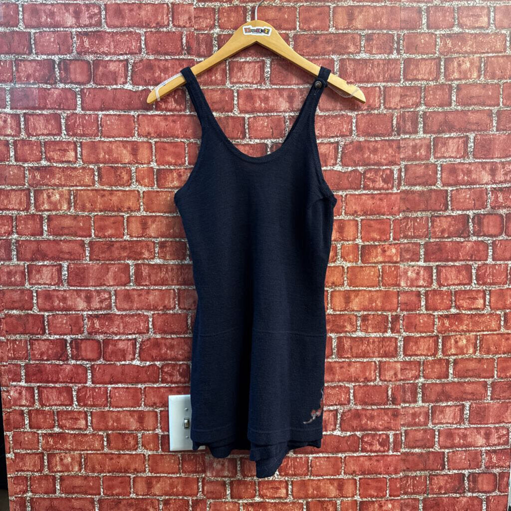 Vintage 1930s Jantzen Blue Knit 1 Piece Romper Size