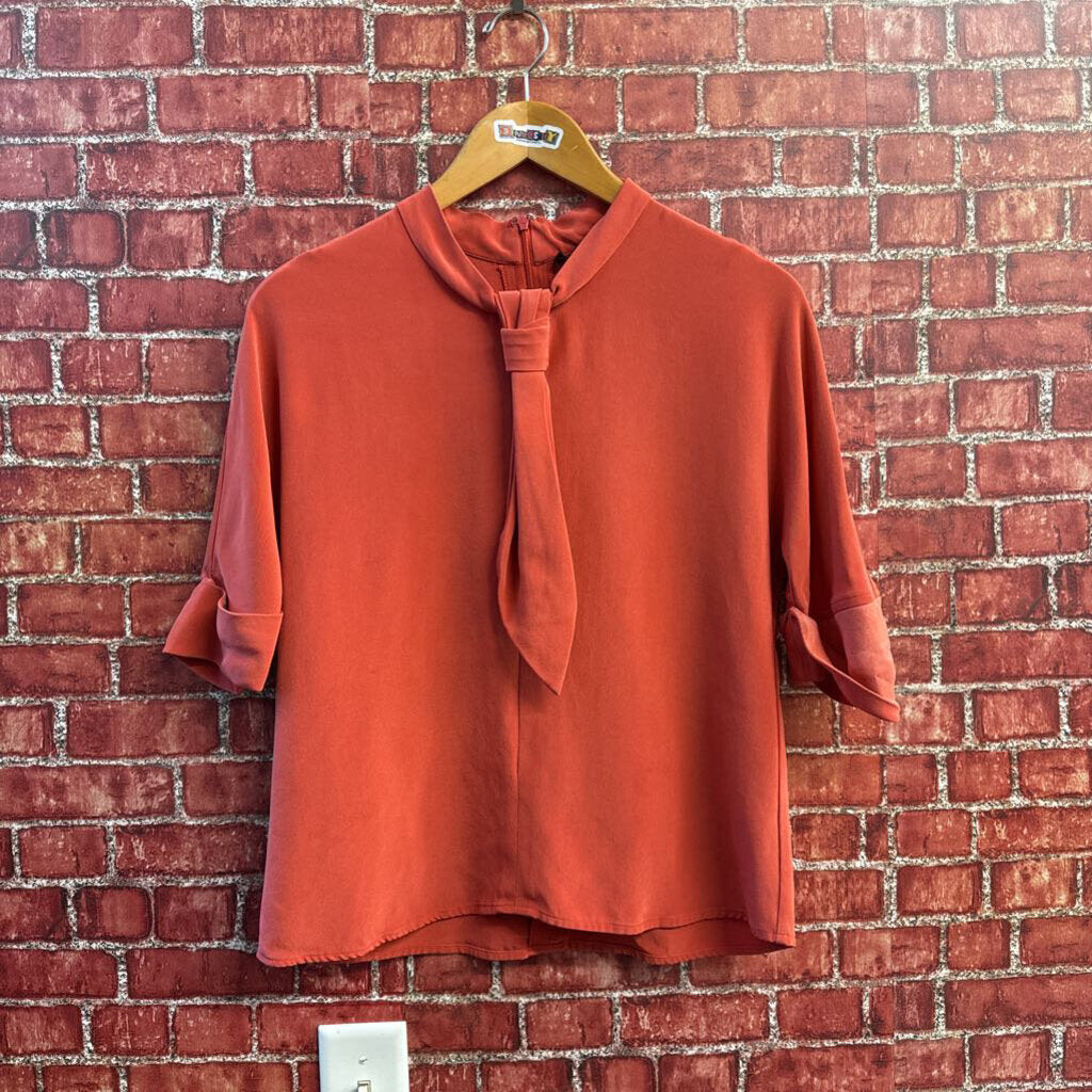 Balenciaga Silk Red Top Size 42