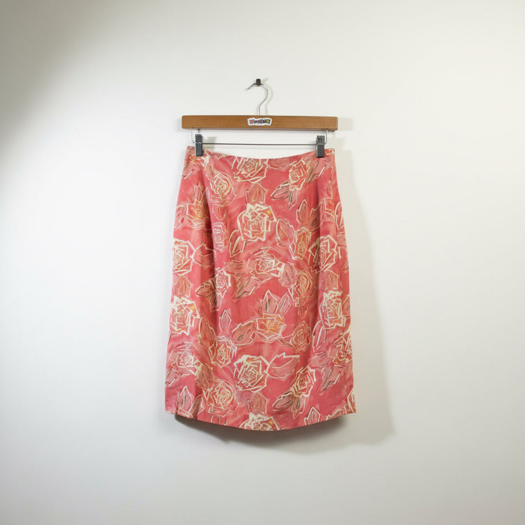 Saks Fifth Avenue Pink Floral Silk Ladies Size 6
