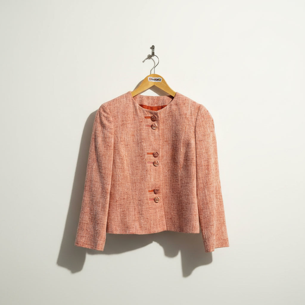 Carolina Herrera Red Tweed Blazer Ladies Size 6
