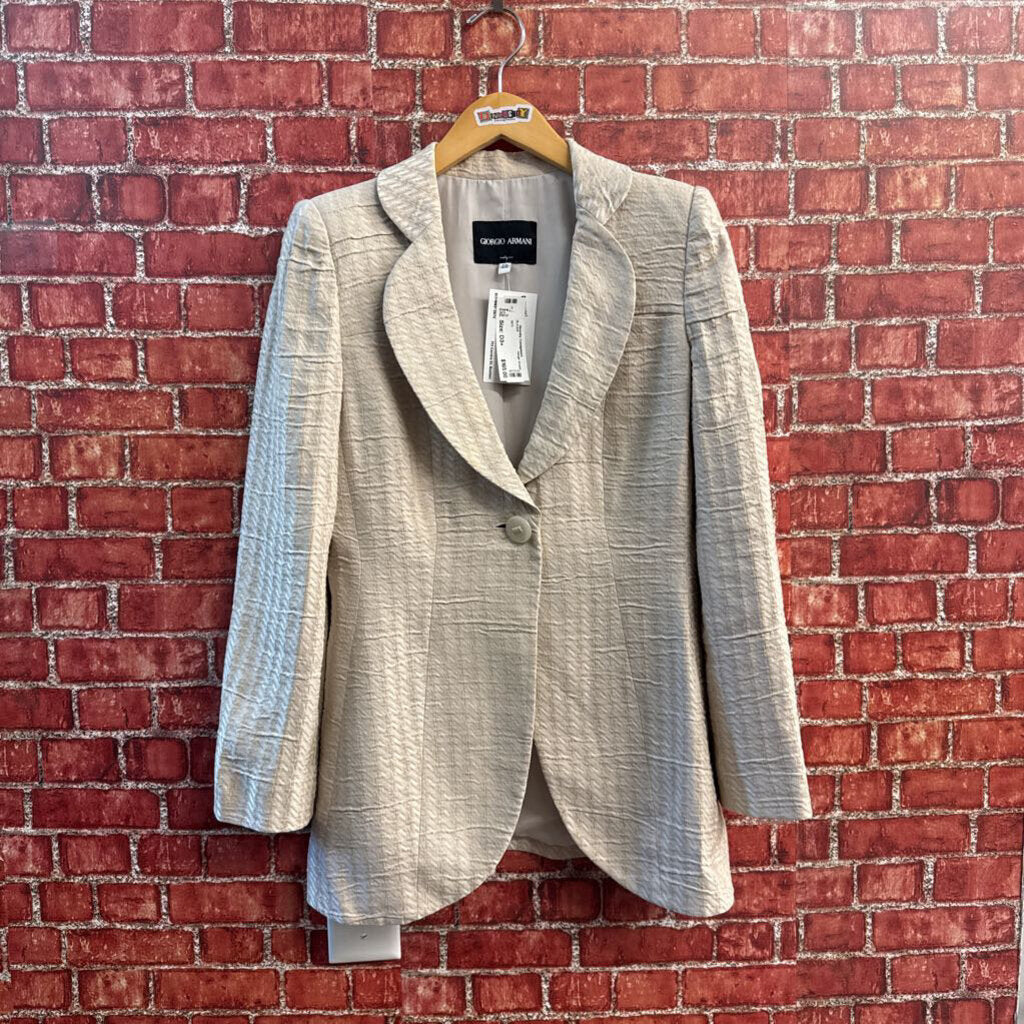 Giorgio Armani Black Label Silver Blazer Size 40