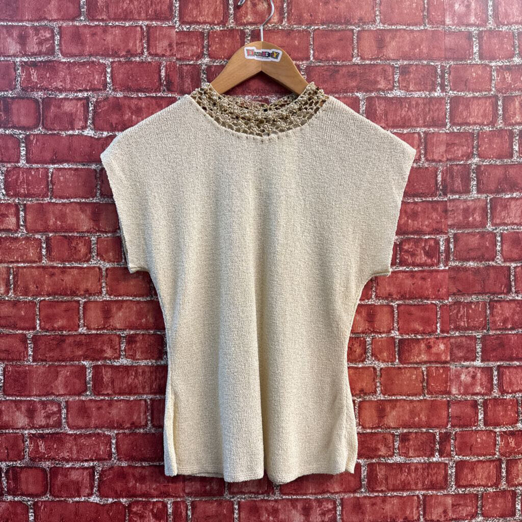 Gaymode Knit Ivory Top Size M
