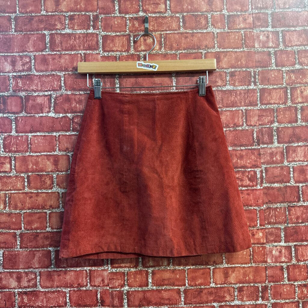 Wilsons Vintage Suede Mini Skirt Red