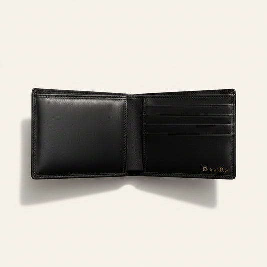 Christian Dior Vintage Wallet Leather Black