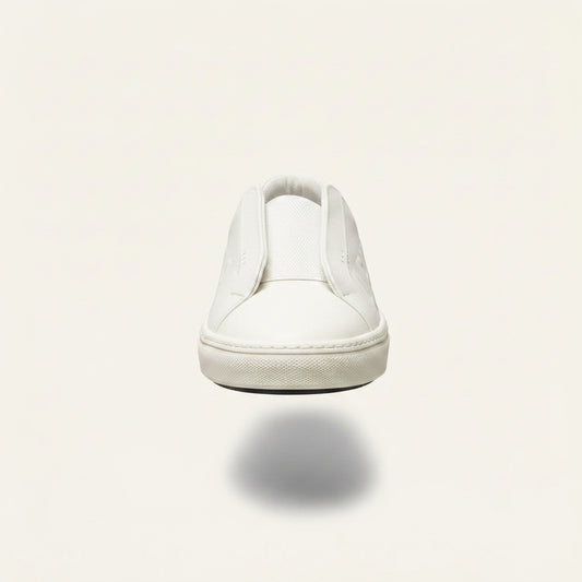 Giorgio Armani Sneakers Slip On Leather White Size 10M