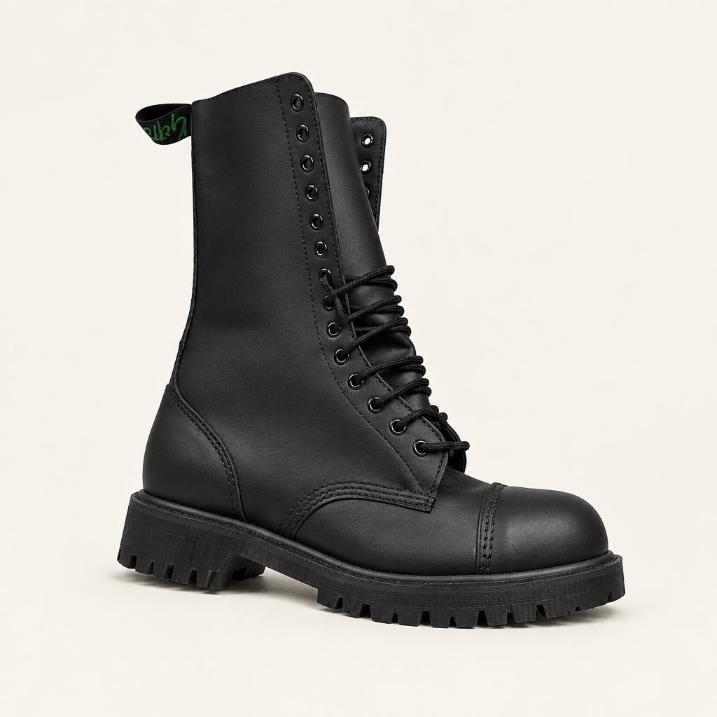 Vintage Dr Martens Geta Grip Black Combat Boots Size 9M
