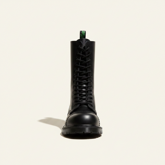 Vintage Dr Martens Geta Grip Black Combat Boots Size 9M
