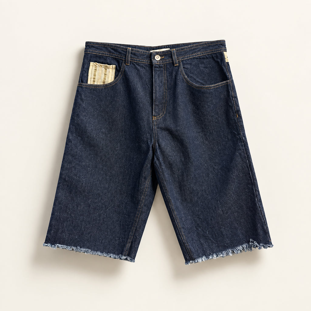 Wales Bonner Blue Cargo Jorts Size 34