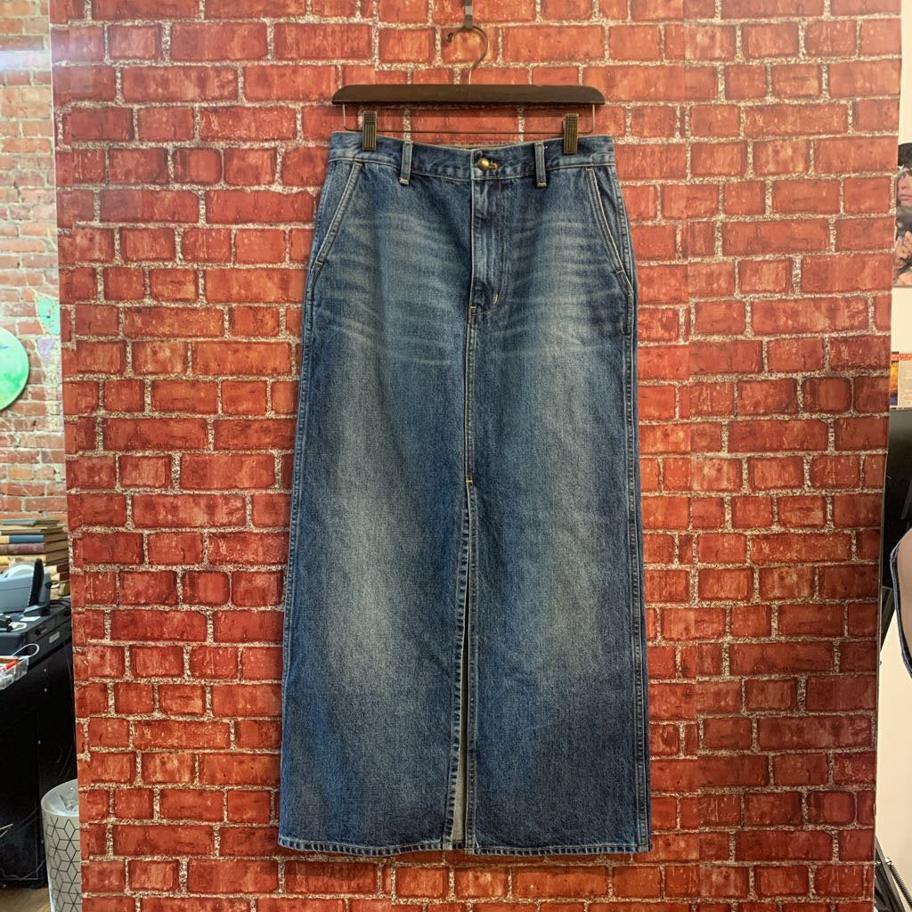 Madewell x Alexa Chung maxi denim skirt Blue size 26