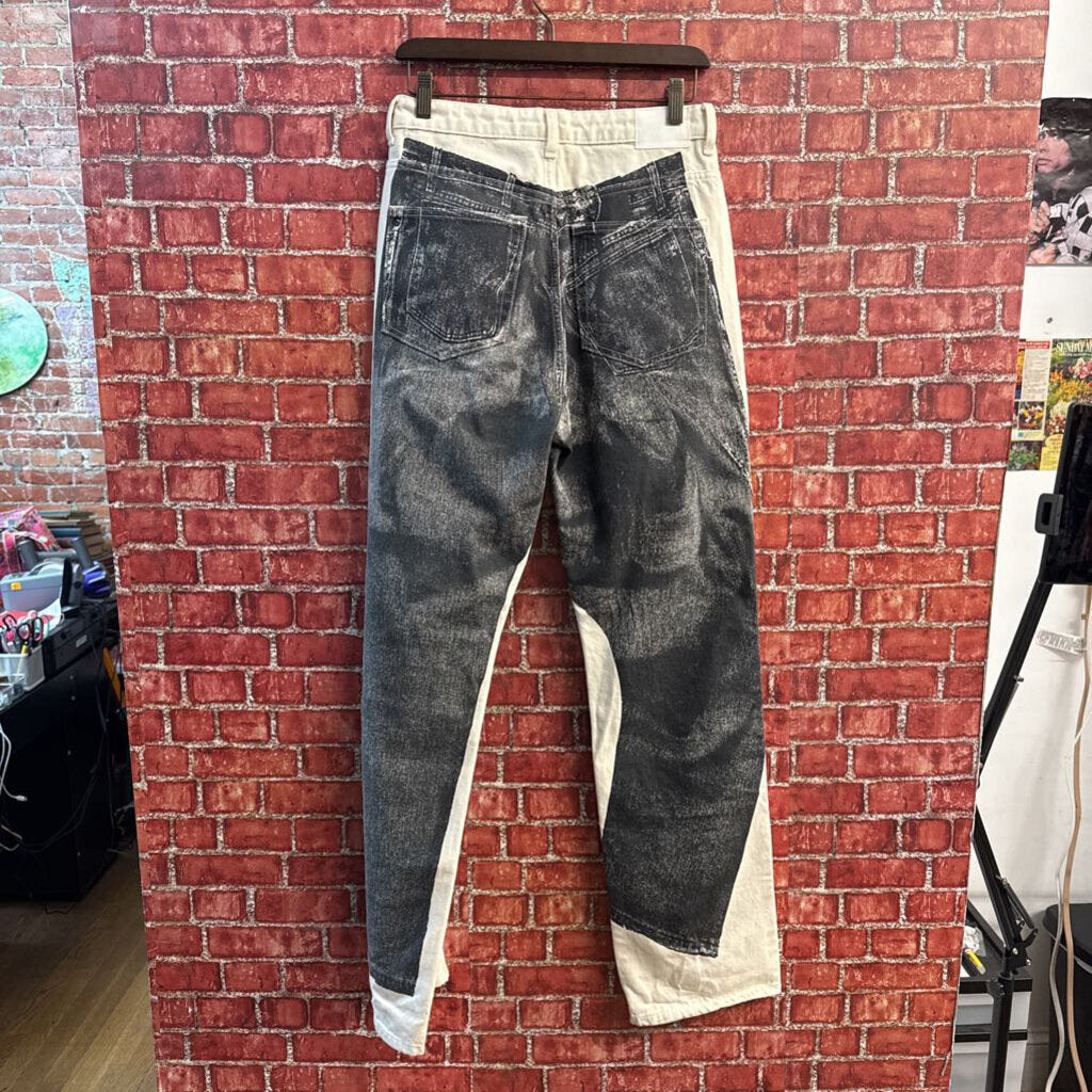 Rowe Weekday Jeans With Jeans Printed Cream/Black Size 29