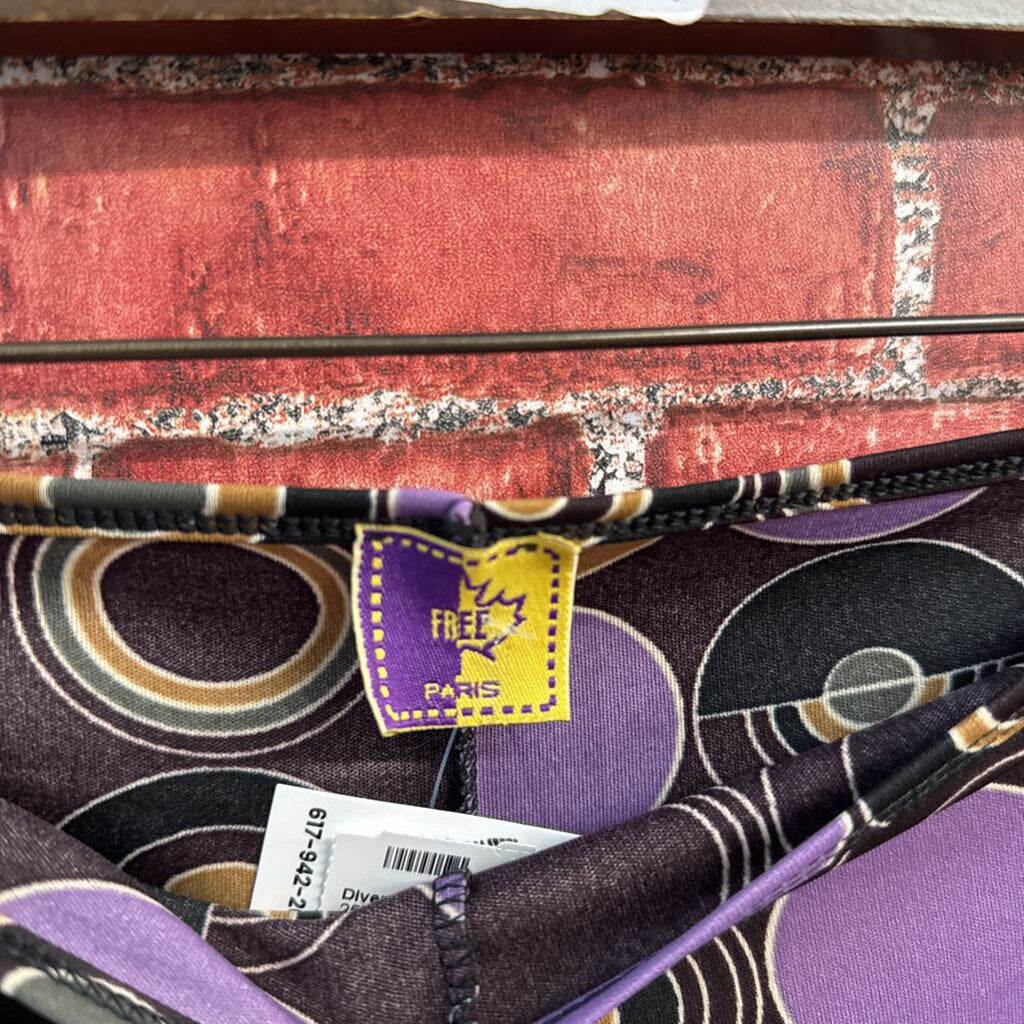 FREE Pairs Vintage Patterned Pants Puprle/Multi
