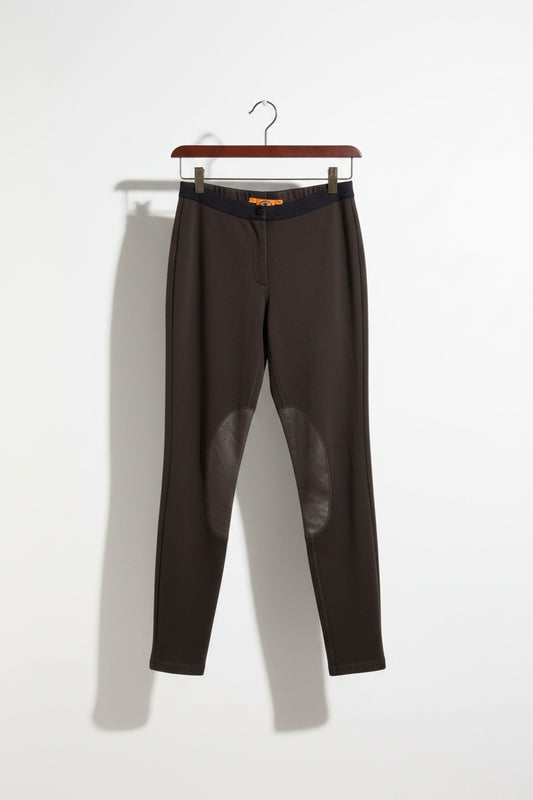 Tory Burch Riding Leggings With Leather Inseam Brown Size S