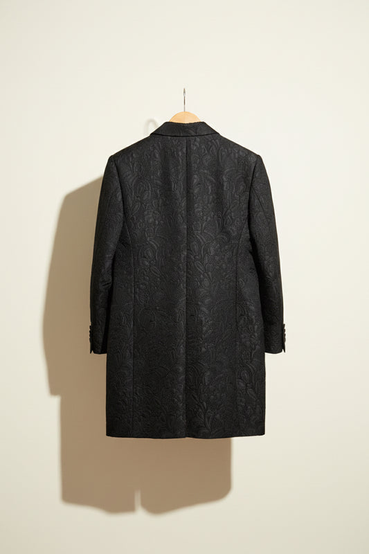 Jones New York Blazer Jacket Long Floral Black Ladies Size 6