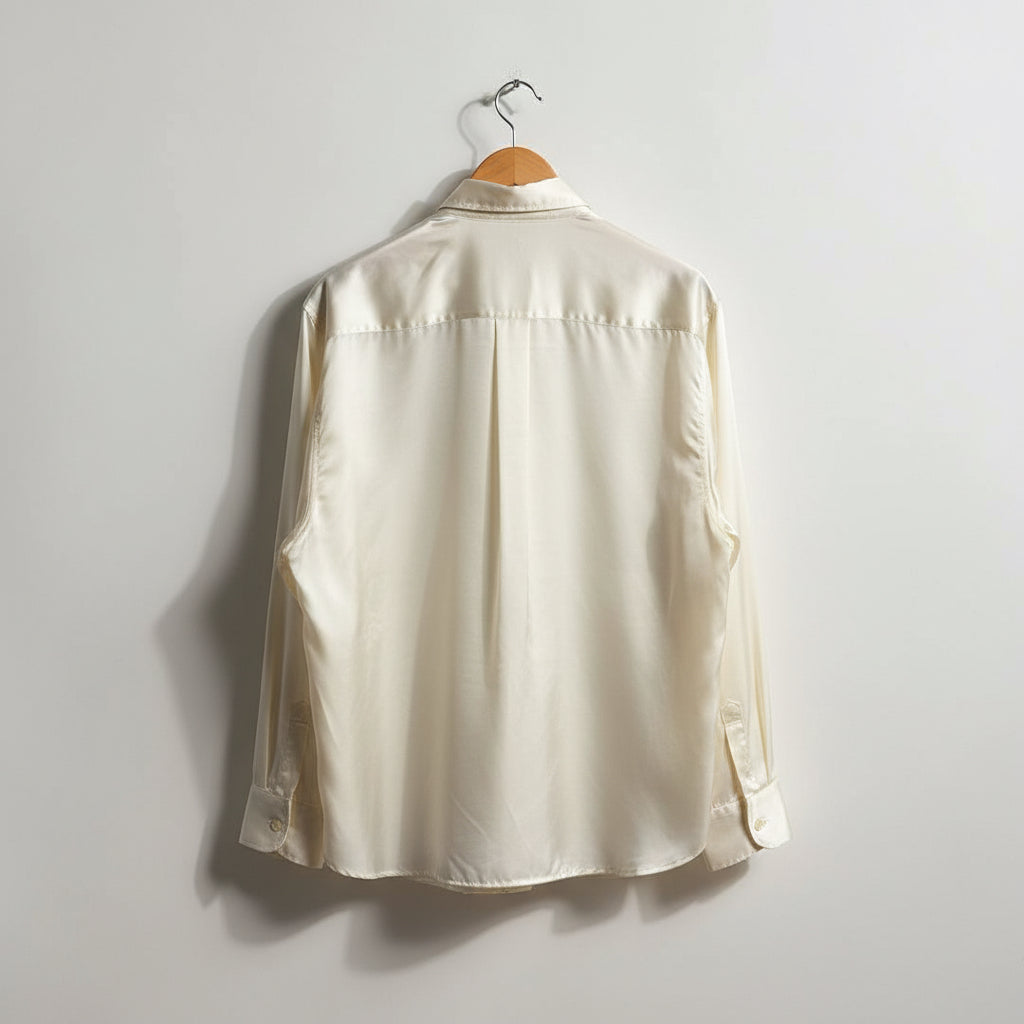 NWT Elliot Andrews Vintage Blouse Silk Cream Size 12
