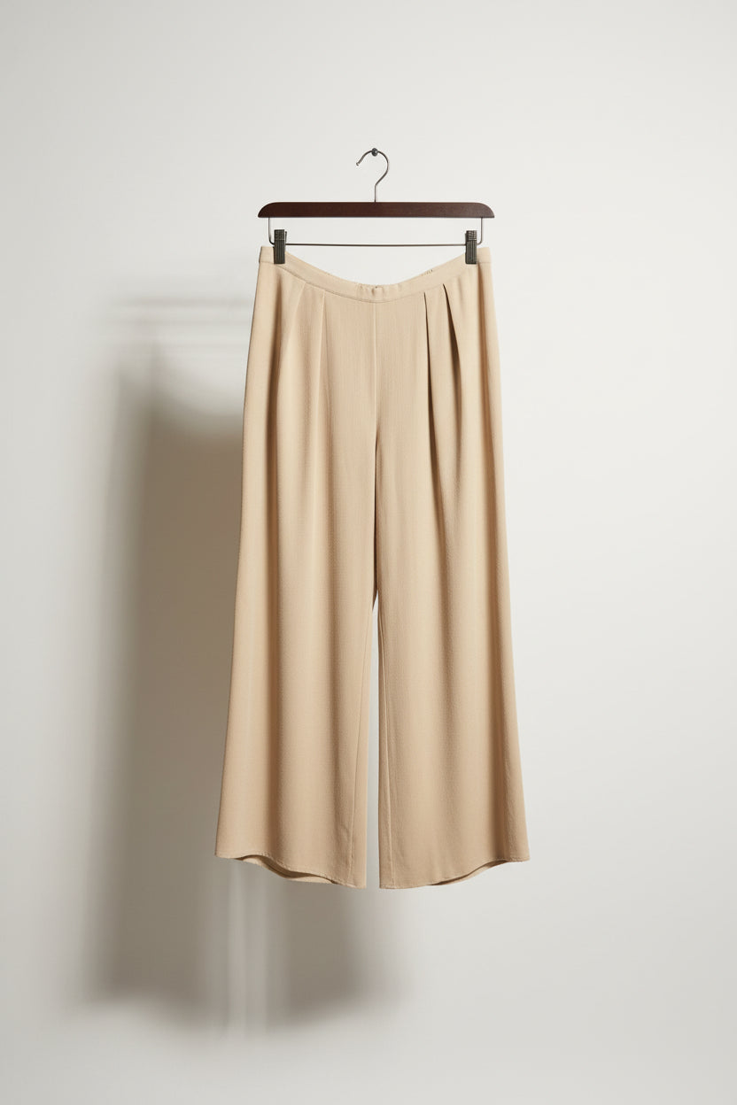 Tarun Tahiliani Silk Pant Tan Size M