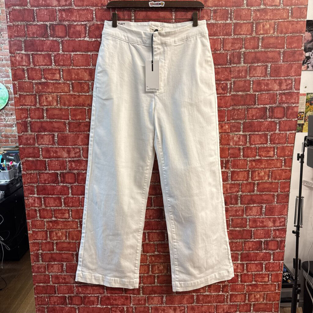 NWT OAT NY Jeans Wide Leg White Size 8/29