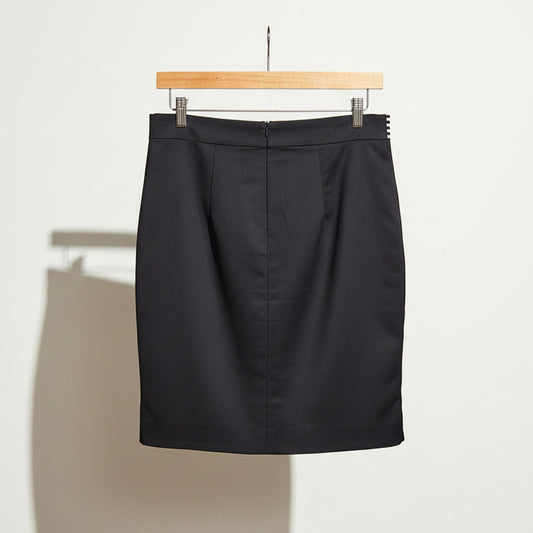 SportMax by Max Mara B&W Striped Mini Skirt Size 6