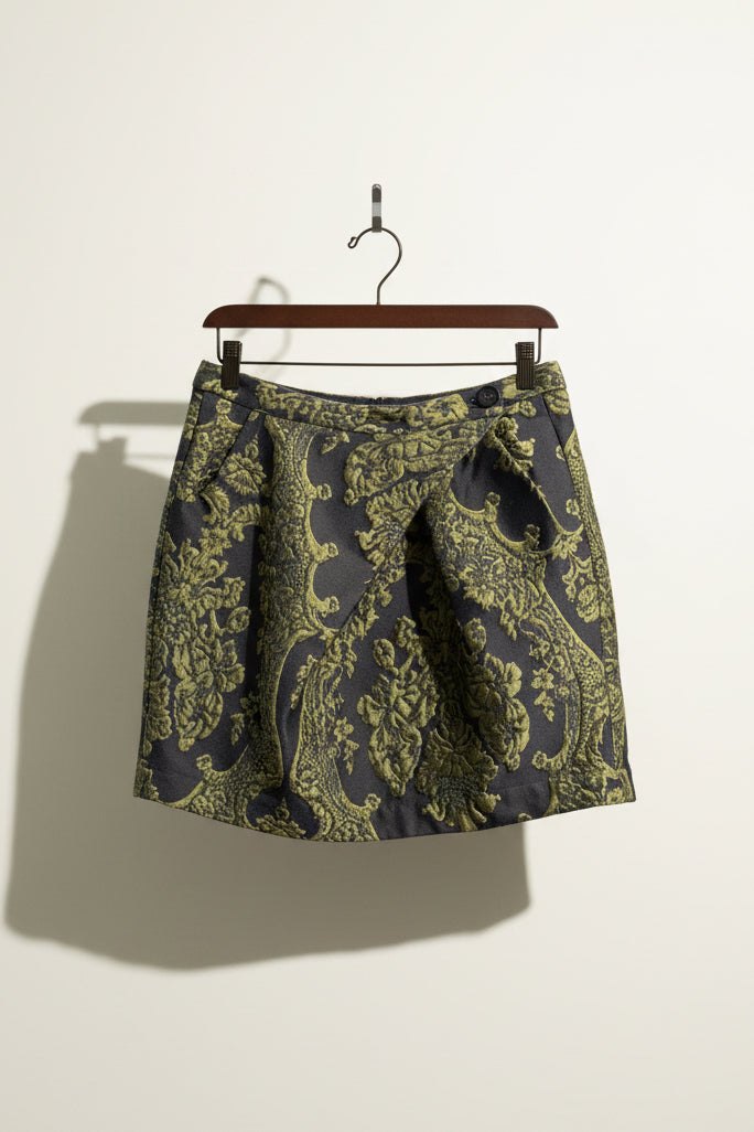 Vivienne Westwood Anglomania Mini Skirt Tapestry Grey/Green Size