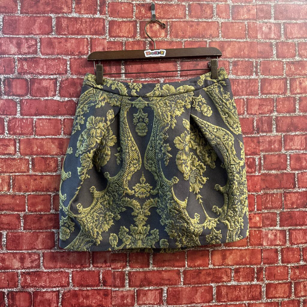 Vivienne Westwood Anglomania Mini Skirt Tapestry Grey/Green Size 46