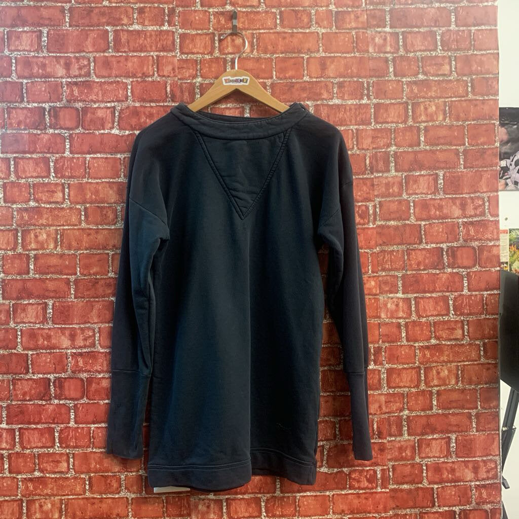 Diesel Vintage Crewneck Mini Dress Zipper Shoulder Charcoal Size XS
