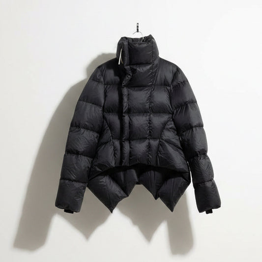 Rick Owens Puffer Jacket Asymmetrical Lil Penguin Tail LIDO S/S '24 Black Size S