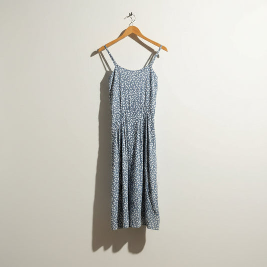 Marcolas Vintage Tank Dress Beans Perriwinkle/White/Olive Size 38