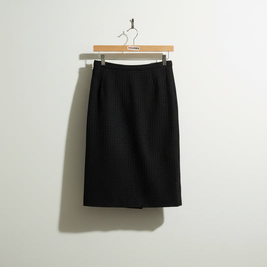 Dolce & Gabbana Pencil Skirt Eyelets Black Size 42