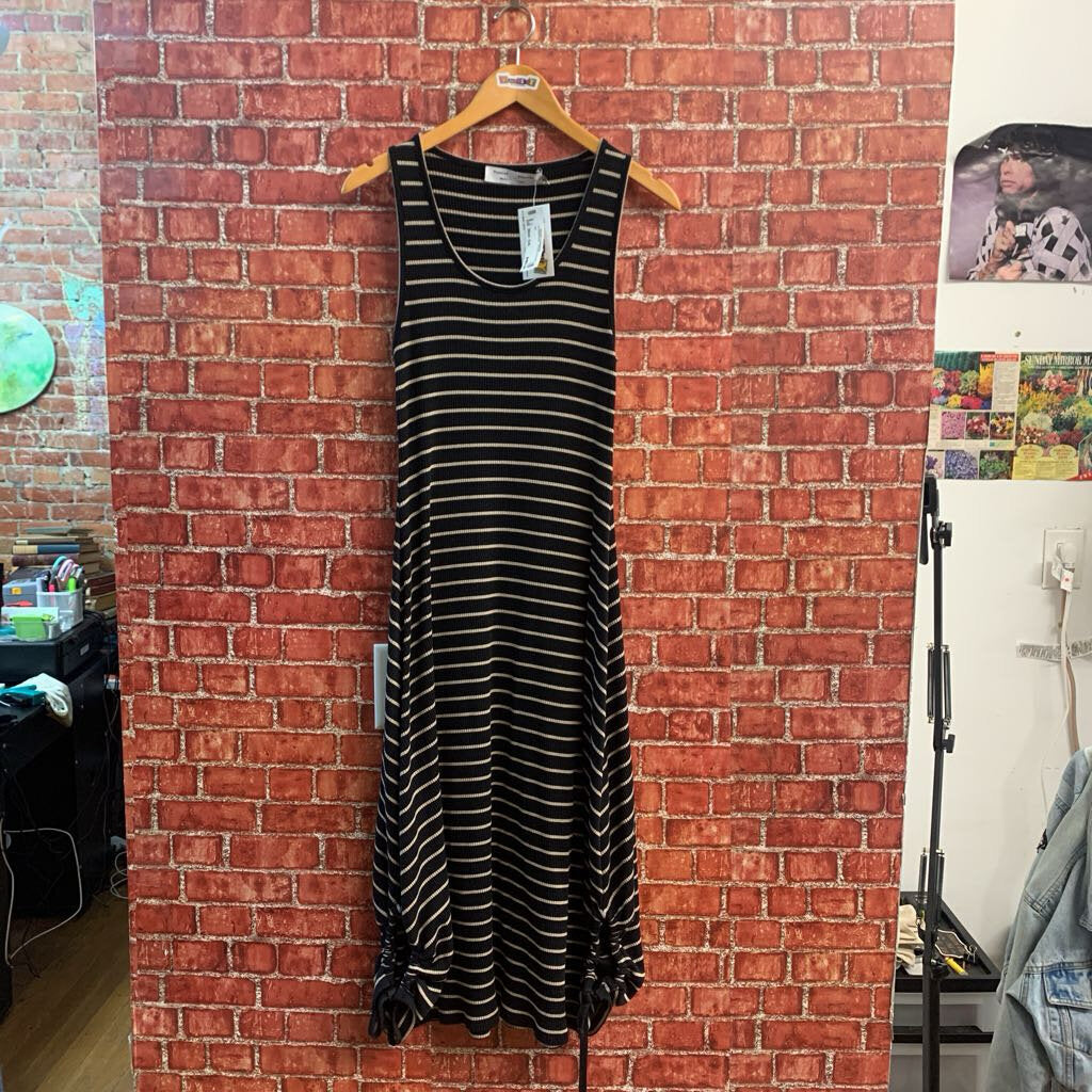 Proenza Schouler Maxi Dress Tank Stripes Black/Brown