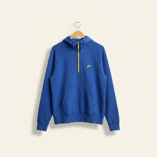 Nike 1/4 Zip Hoodie 'Efficiens Non Decorus' Blue/Neon Men’s Size M