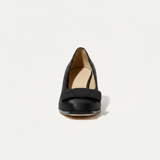 Yves Saint Laurent Pumps Satin Bow Black Size 8.5L