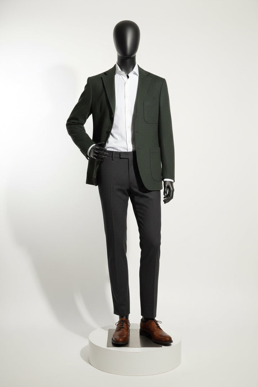 Isaia Napoli Green Herringbone Sport Coat Size 44R – Diversity