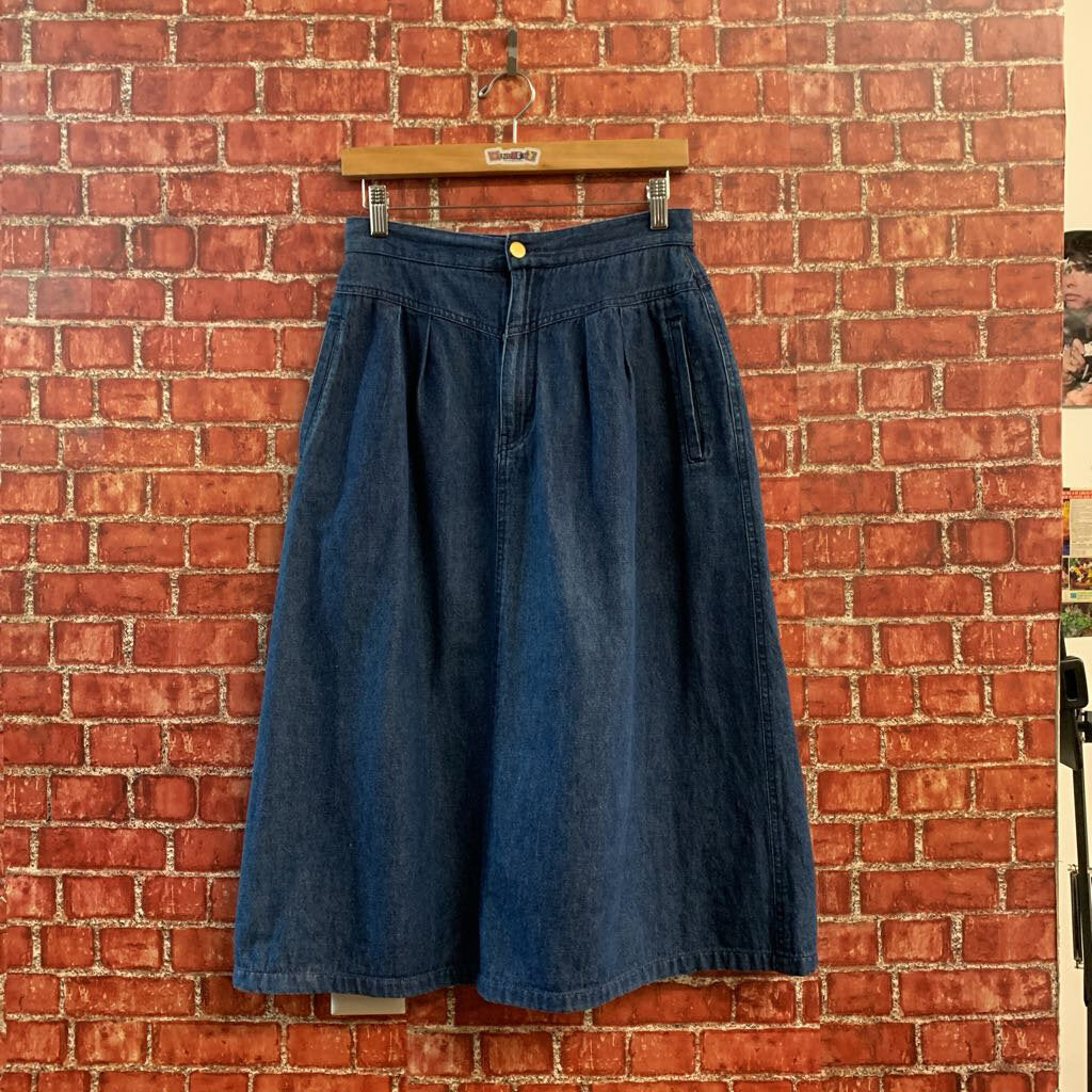 alpenblick Vintage Midi Skirt Denim Blue Size 10
