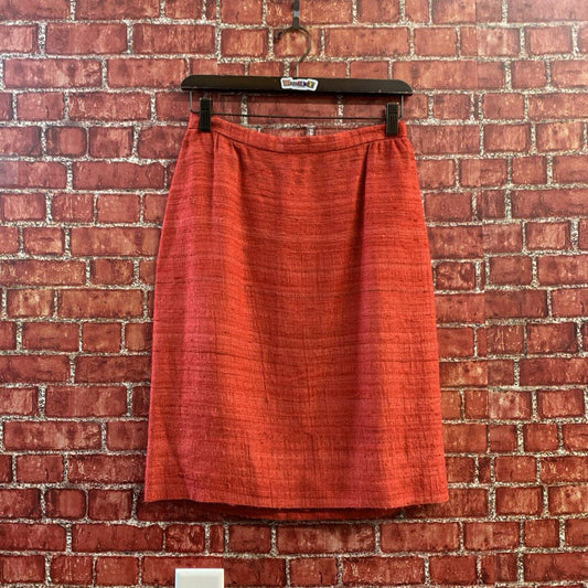 Peck & Peck Vintage Tank and Skirt Set Raw Silk Salmon Size 12