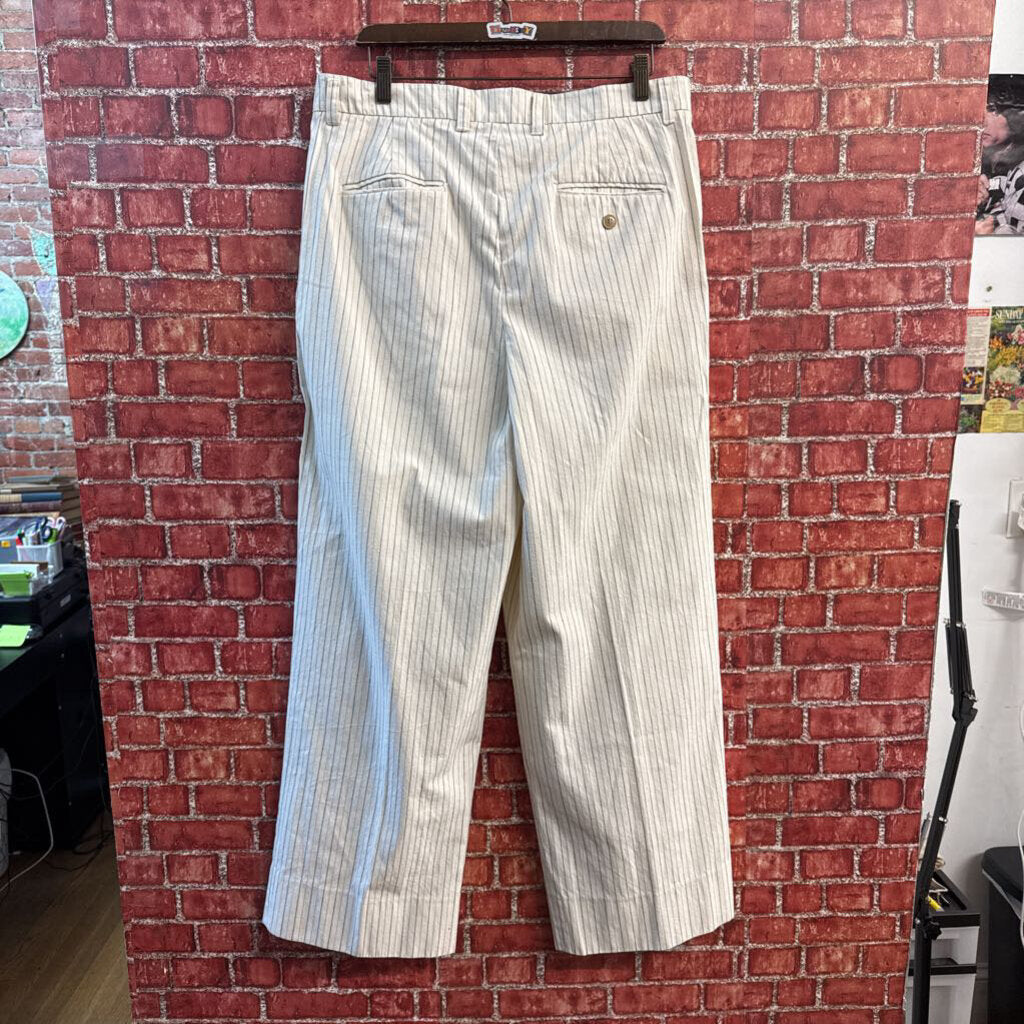 King & Tuckerfield Trousers Pinstripes White/Navy