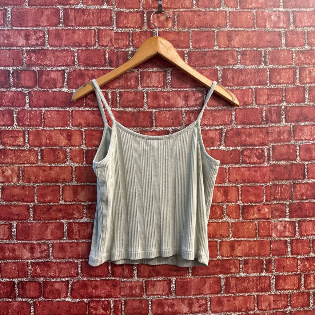 Madewell Sage Green Ribbed Tank Top Size S
