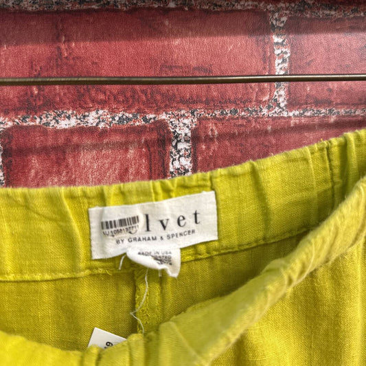 Velvet Linen Pants Mustard Size M