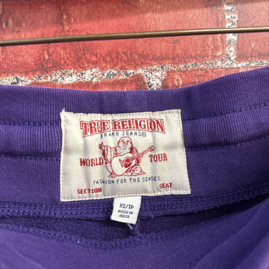 True Religion Lounge Shorts Purple/Silver Size XS