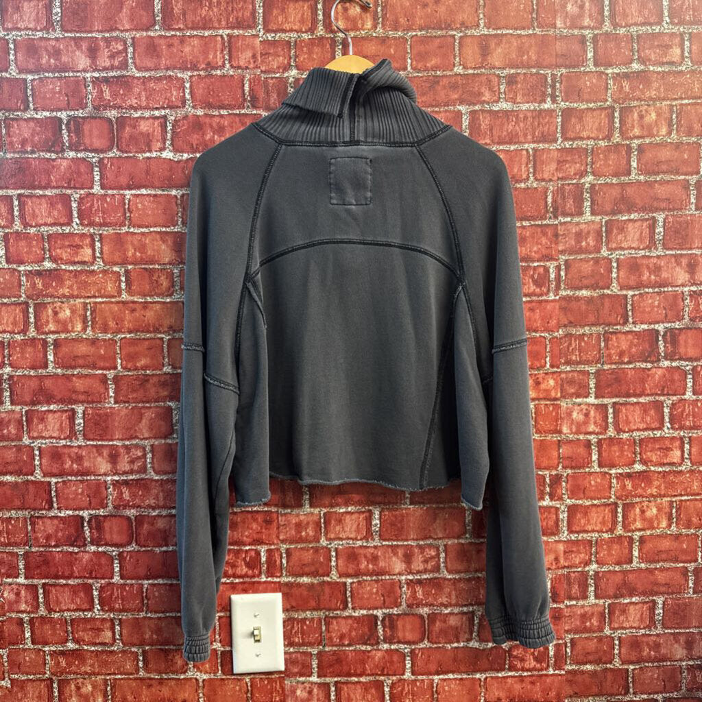 Aerie Sweatshirt Mockneck Grey Size S
