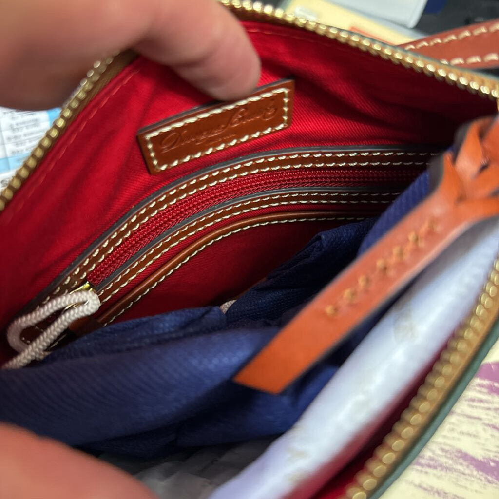 Dooney & Bourke Green Leather Crossbody Bag OS