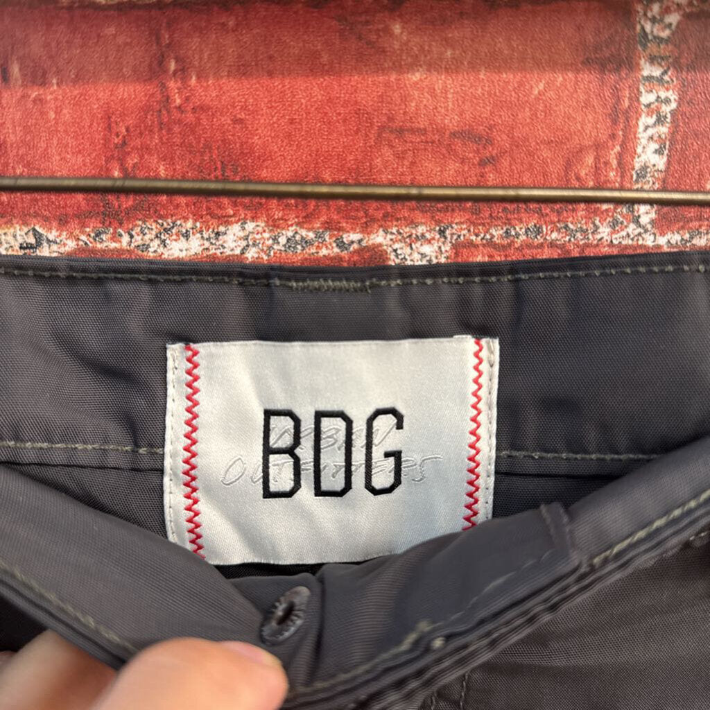 BDG Cargo Pants Nylon Zips Grey Size L