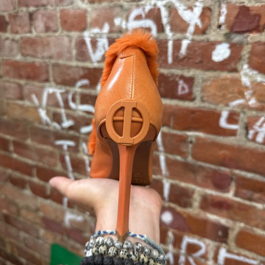 Iceberg Furry Orange Heels Size 36
